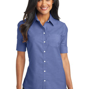 Ladies Short Sleeve SuperPro &#153; Oxford Shirt