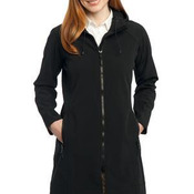 Ladies Long Textured Hooded Soft Shell Jacket