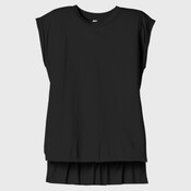 Women's Flowy Muscle Tee With Rolled Cuffs